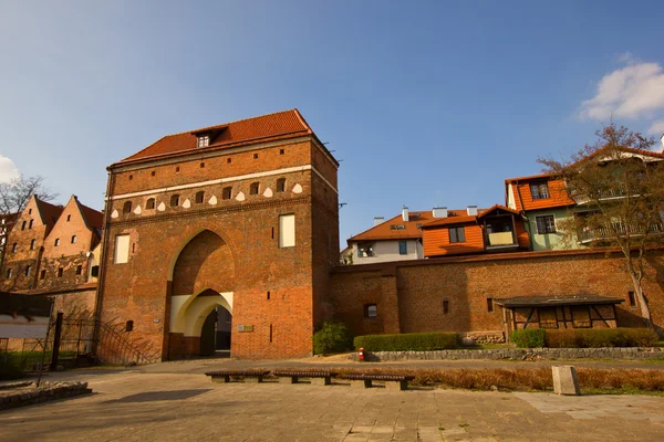 Porte du monastère, Torun, Pologne — Photo