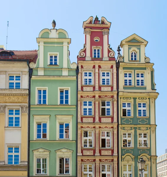 Facade of old houses — Stock Photo, Image