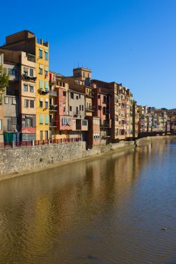 Old town of Girona, Spain clipart