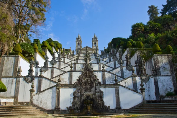 Portugalski sanktuarium dobry Jezus góry — Zdjęcie stockowe