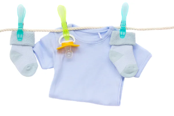 Babyblaue Kleidung — Stockfoto