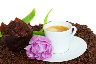 Cup of caffee for breakfast clipart