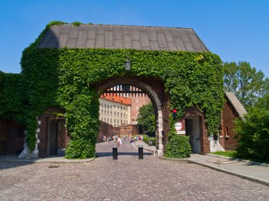 Gate to royal castle, Krakow, Poland clipart