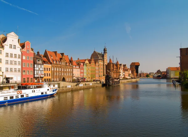Nabrzeże rzeki Motława, Gdańsk — Zdjęcie stockowe