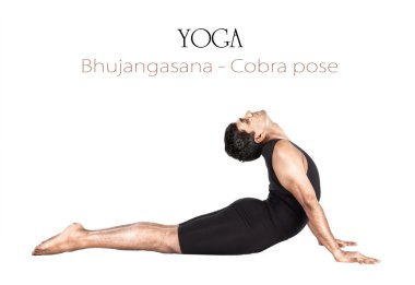 Yoga bhujangasana cobra pose clipart