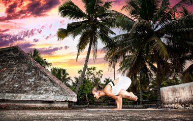 Yoga bakasana vinç poz