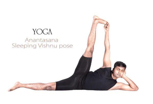 Yoga anantasana poz — Stok fotoğraf