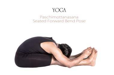 Yoga paschimottanasana pose clipart