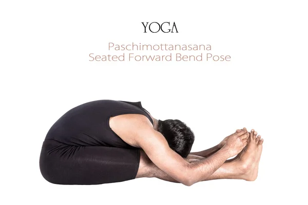 Yoga paschimottanasana posa — Foto Stock