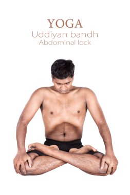 Yoga uddiyan bandha clipart