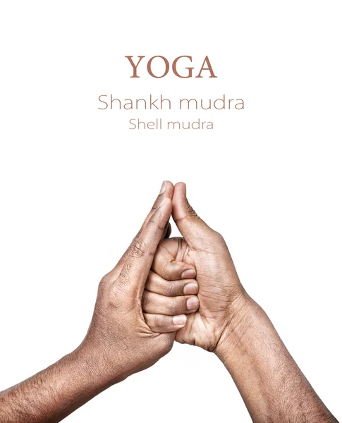 Mudra di shankh di yoga — Foto Stock