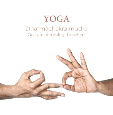 Yoga Dharmachakra mudra clipart