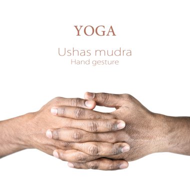 Yoga ushas mudra clipart