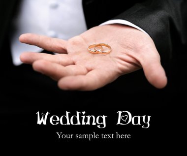 Two wedding rings clipart