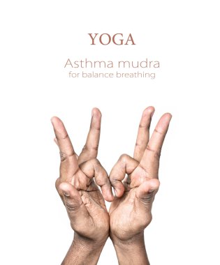 Yoga asthma mudra clipart