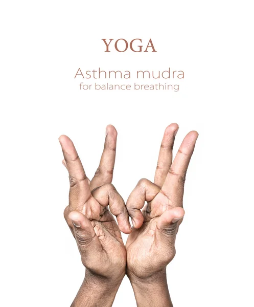 Yoga asthma mudra — Stock Photo, Image