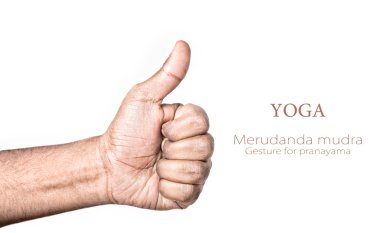 Yoga merudanda mudra clipart