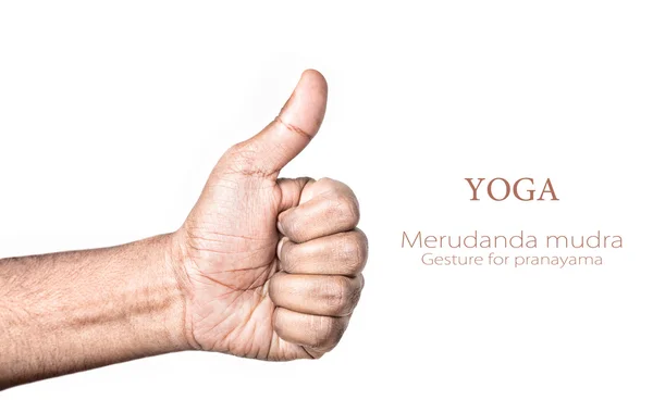 Mudra de ioga merudanda — Fotografia de Stock