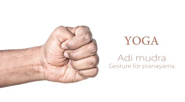 Yoga Adi mudra clipart