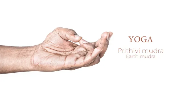 Yoga Prithivi mudra — Stock Photo, Image