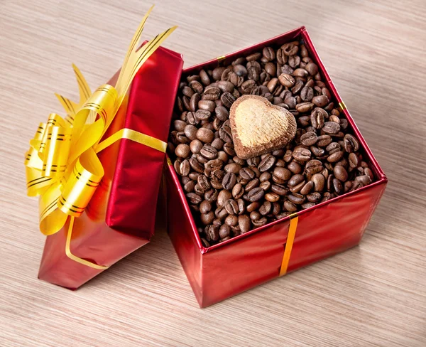 День Святого Валентина кава подарунок — стокове фото