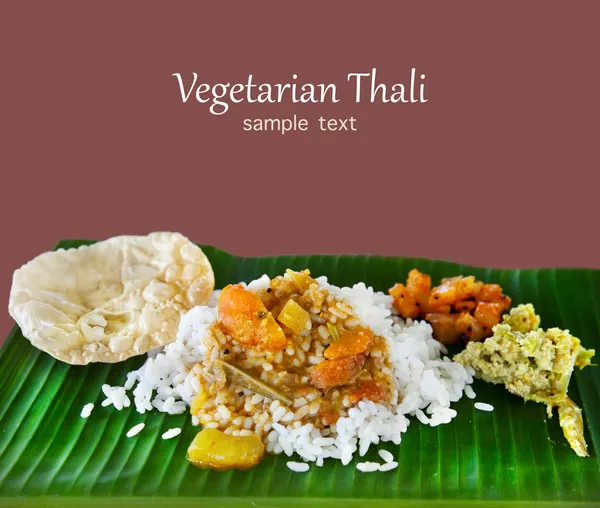 Indian traditional veg thali — Stock Photo, Image