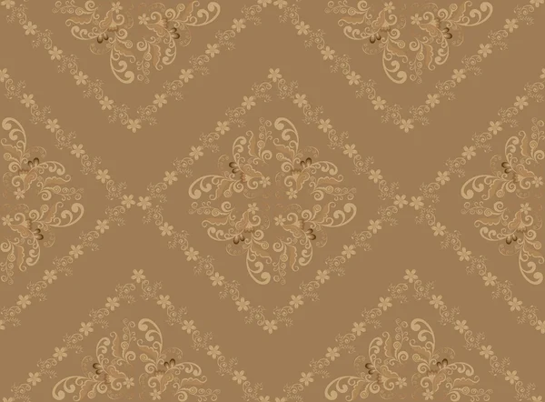 Beige patroon in de rococo stijl — Stockvector