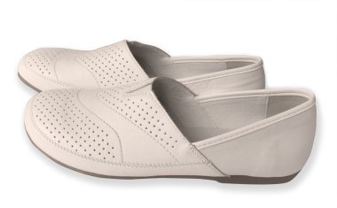 Womens witte mocassins