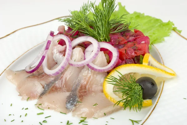 Salad with fish — Stock Photo, Image