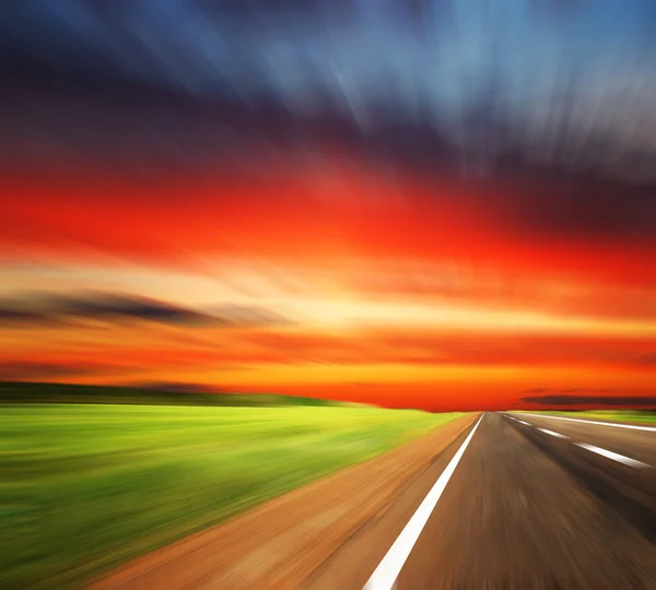 Blurred Road with blurred sky — Stock Photo, Image