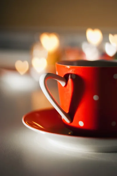 stock image Red Mug with a heart