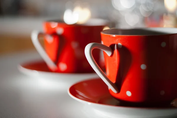 Stock image Red Mug with a heart