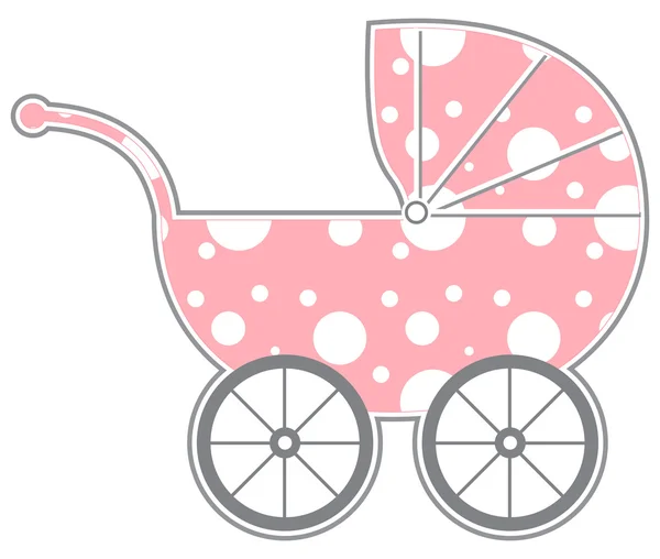 Carro de bebé — Vector de stock