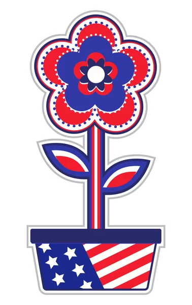 USA Pot de fleurs — Image vectorielle