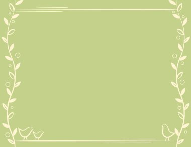 Vine Bird Frame clipart