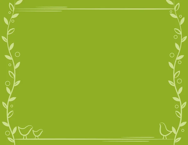 Cadre Oiseau Vigne — Image vectorielle