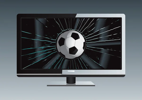 LCD TV-vel, törött labda-szett 2 — Stock Vector