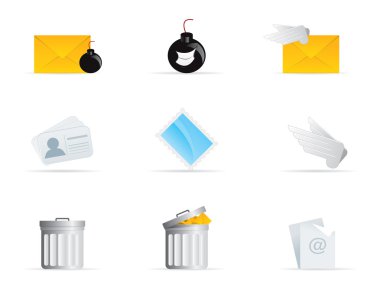 Mail Icon Set 2 clipart