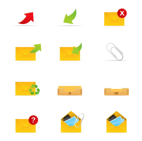 Mail Icon Set 1 — Stock Vector