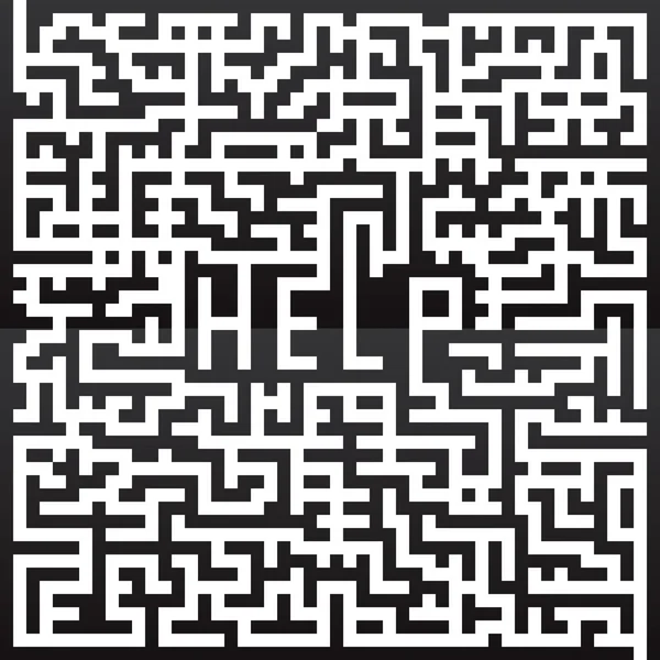 Labyrinthe Aide 2 — Image vectorielle