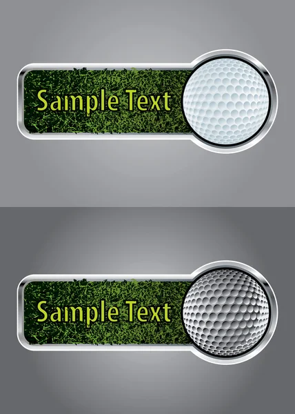 Golfball Banner Set 1 — Stockvektor