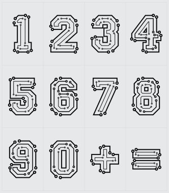 Technological Numbers clipart