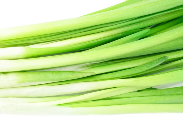 stock image Fresh green onions isolated on white