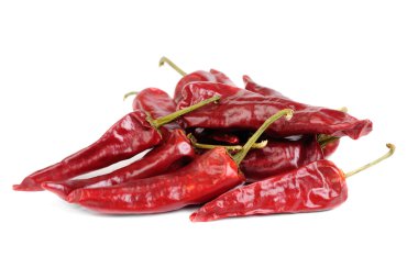 Some hot red pepper isolation on white clipart