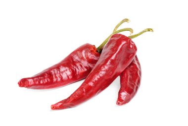 Hot red pepper isolation on white clipart