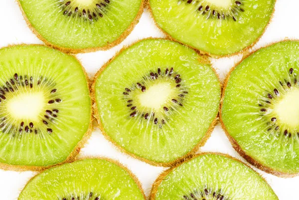 stock image Kiwi fruit sliced on a white background