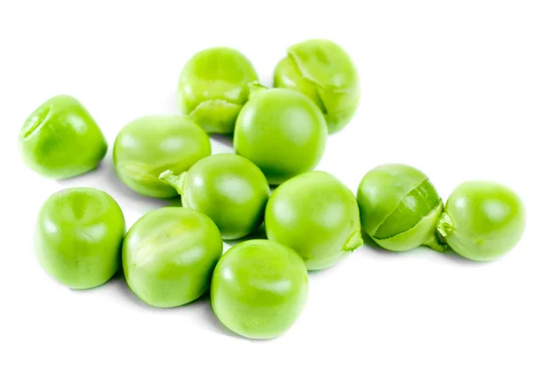 Fresh green peas isolated on white background — Stock Photo, Image