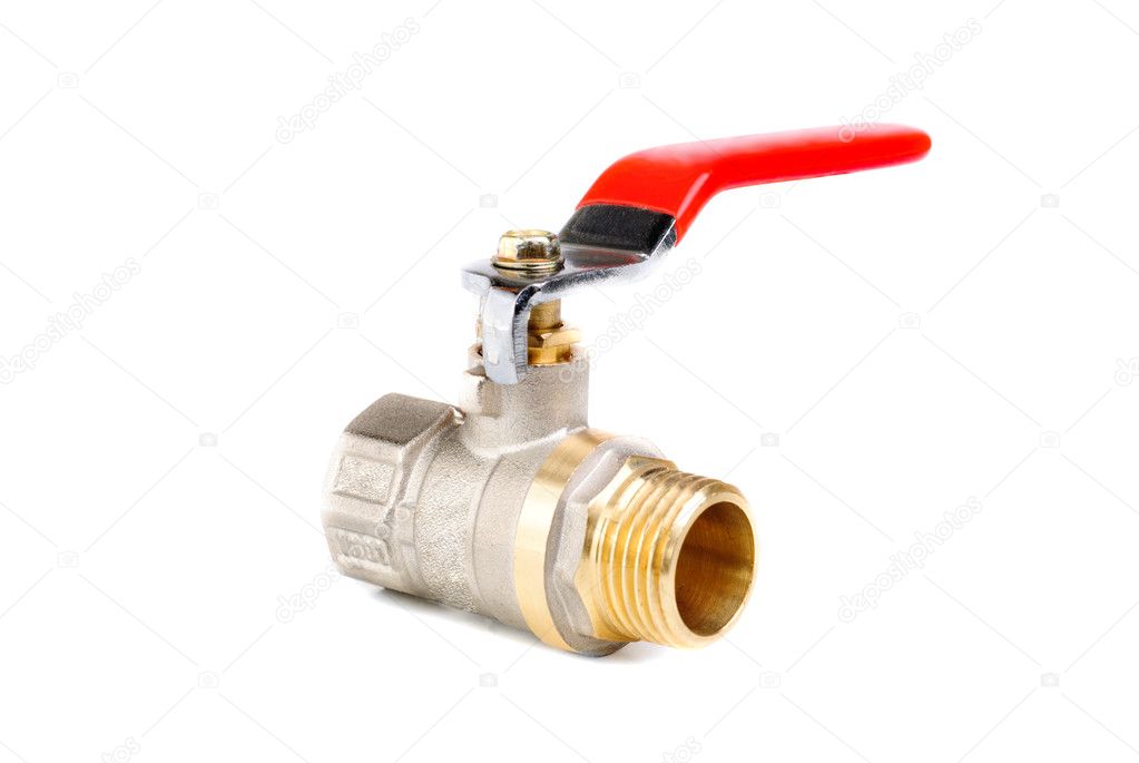 Water valve set isolated on white background