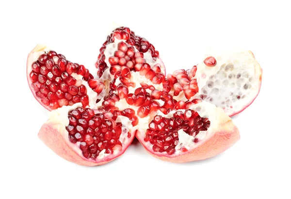 Pomergranate sliced as flower isolated on white background — Stock Photo, Image