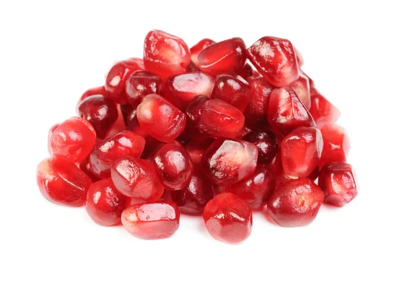 Pomegranate seeds isolated on white background — Stock Photo, Image